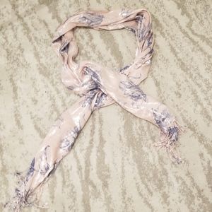 4/$20 Pink Sparkled with Blue Flowers Neck Scarf